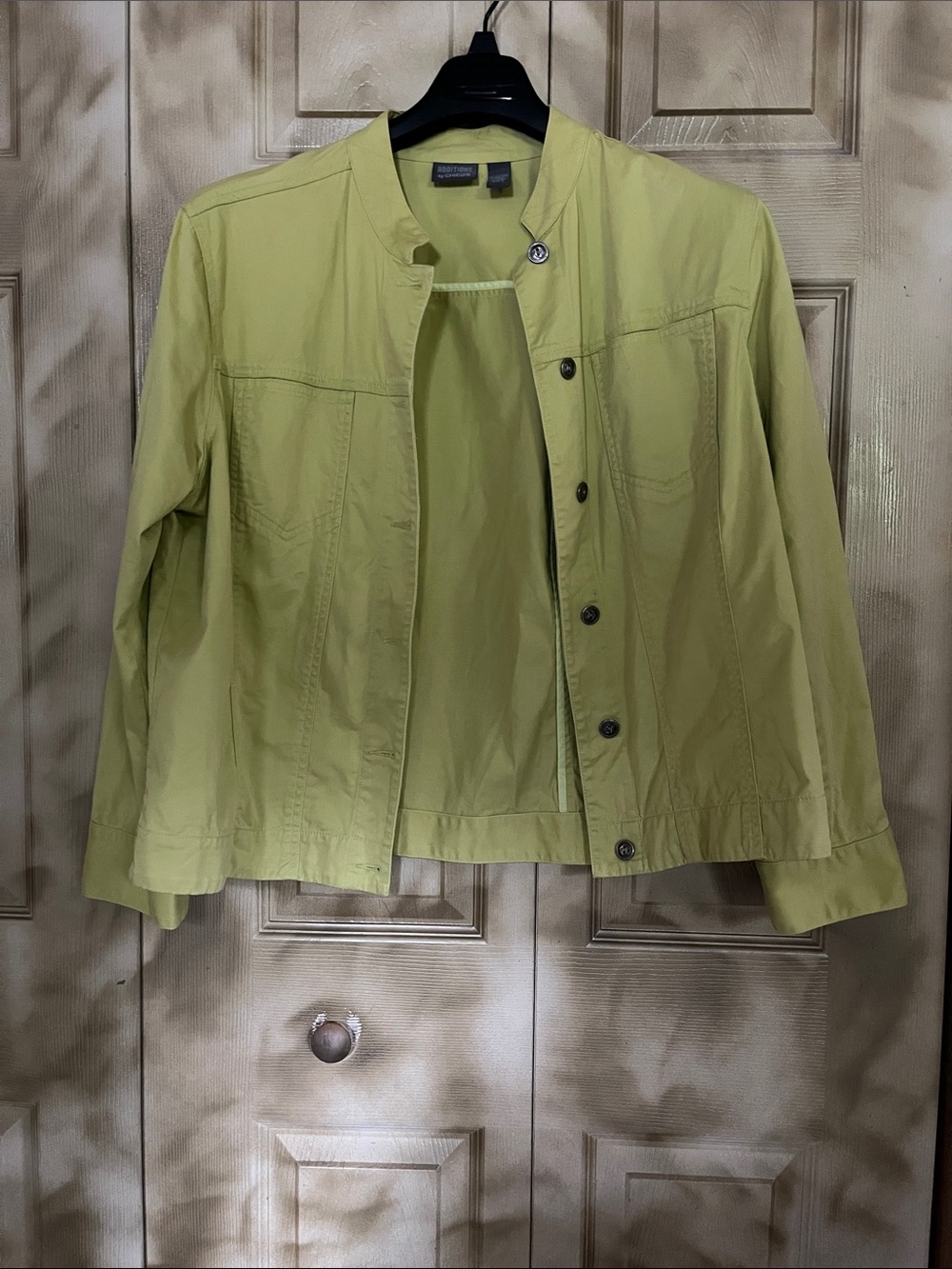 Chico's Light Lime Button-Front  Jacket